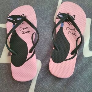 Cat flip flops women's size 6